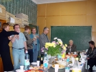 Чаепитие в семинарской комнате. Слева - А.А. Шелухина, А.Л. Семенов, А. Немов, С. Антюфеев, А.А. Можейко. 